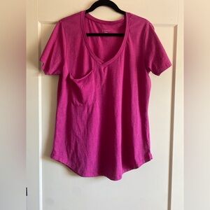 Z SUPPLY PINK POCKET TEE SHIRT SIZE LARGE